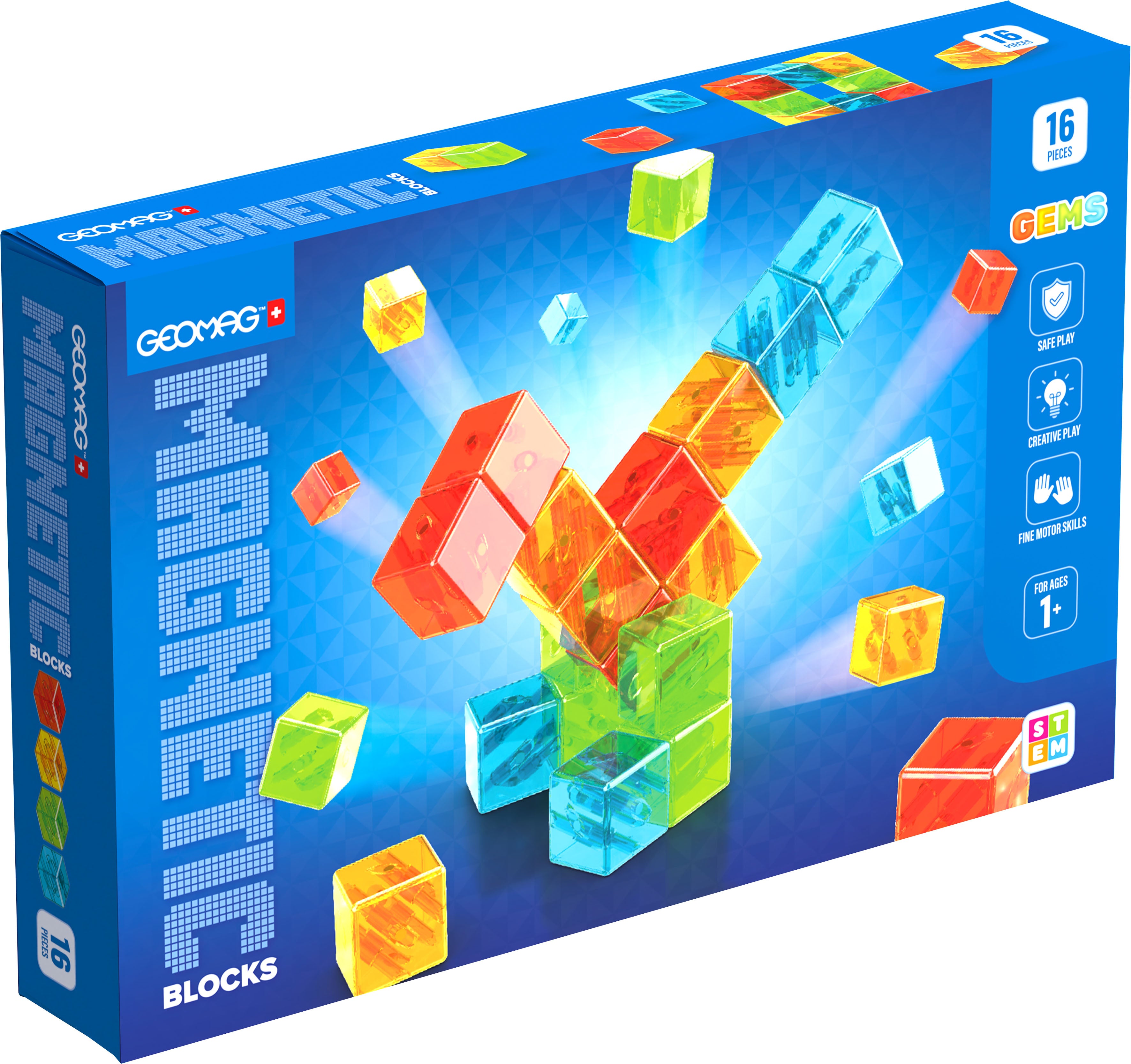 Geomag Gems Magnetklossar 16 Delar