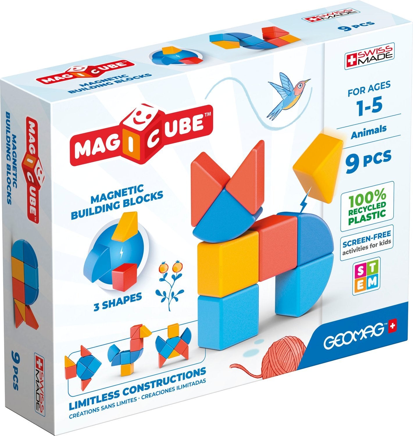 Geomag Magicube Djur 9 Delar