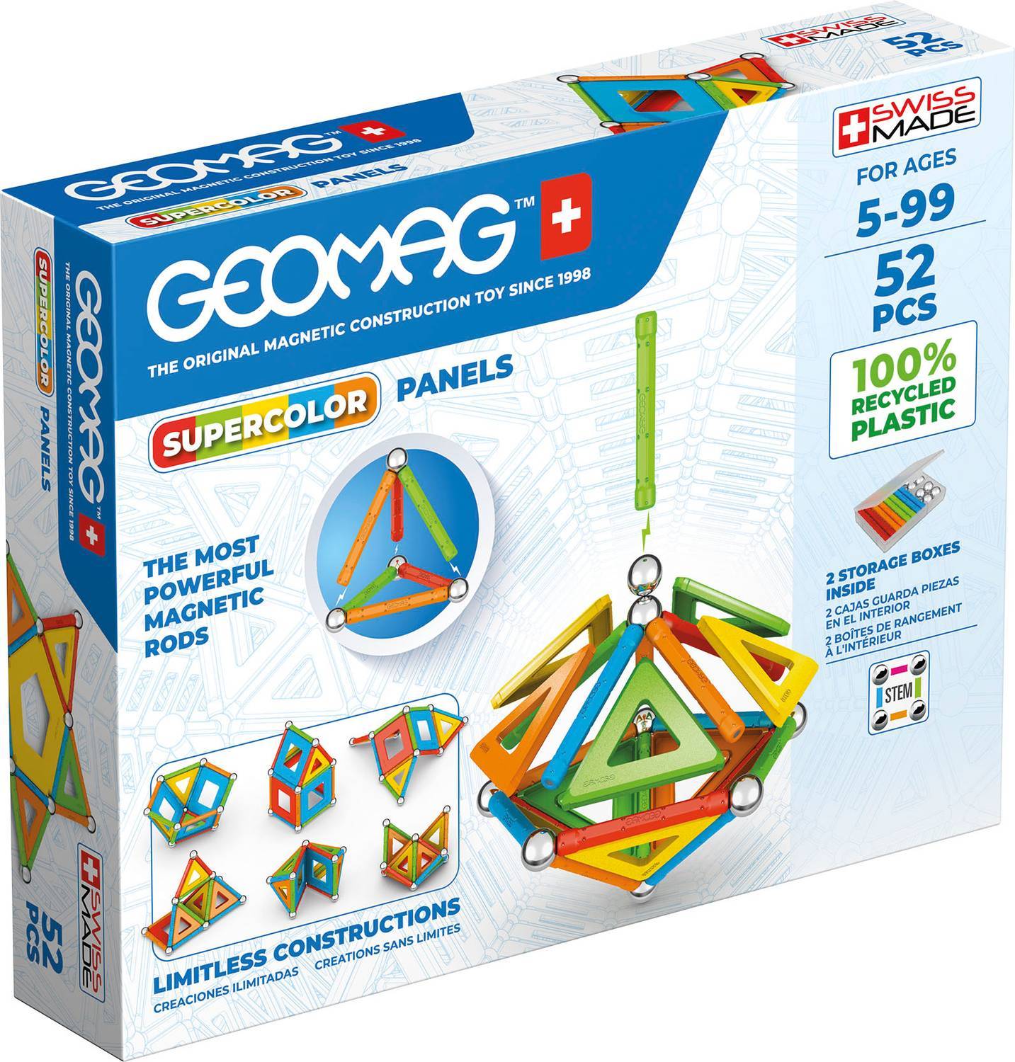 Geomag Supercolor Panels 52 Delar