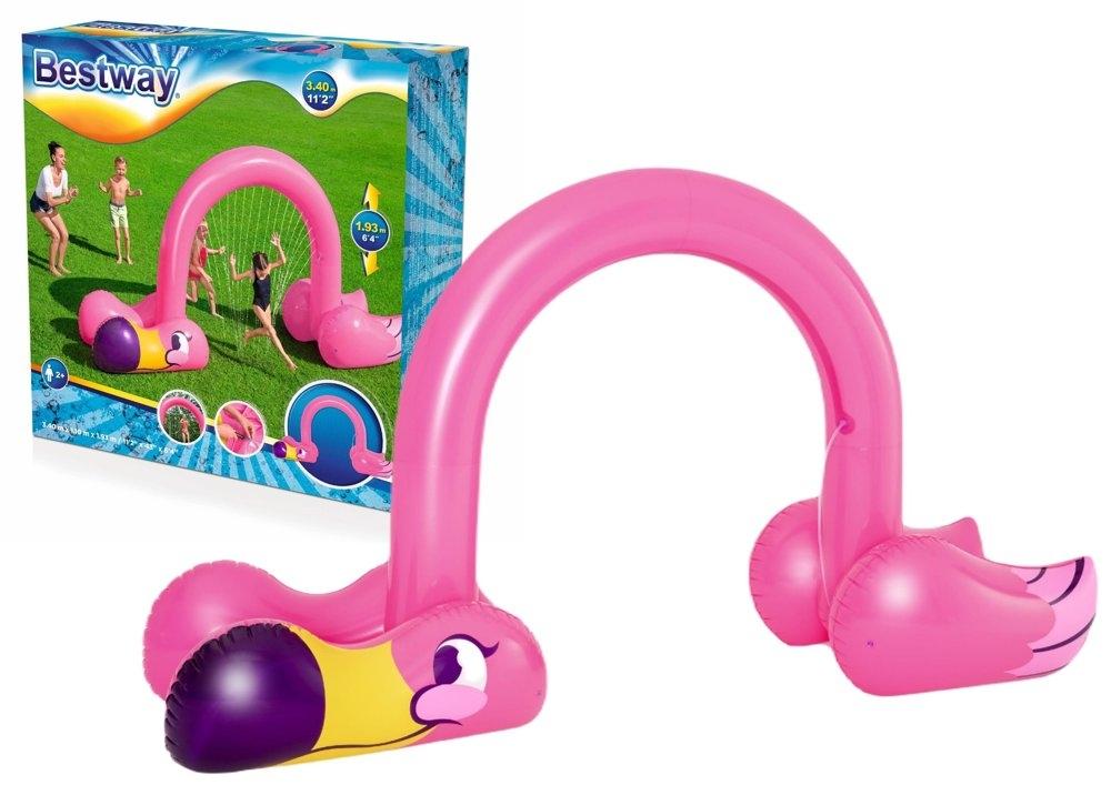 Giant Flamingo oppblåsbar sprinkler for utendørs moro