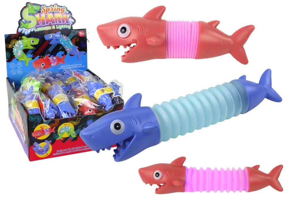 Glowing Stretchy Shark: Kreativ, antistress Pop Tube Toy