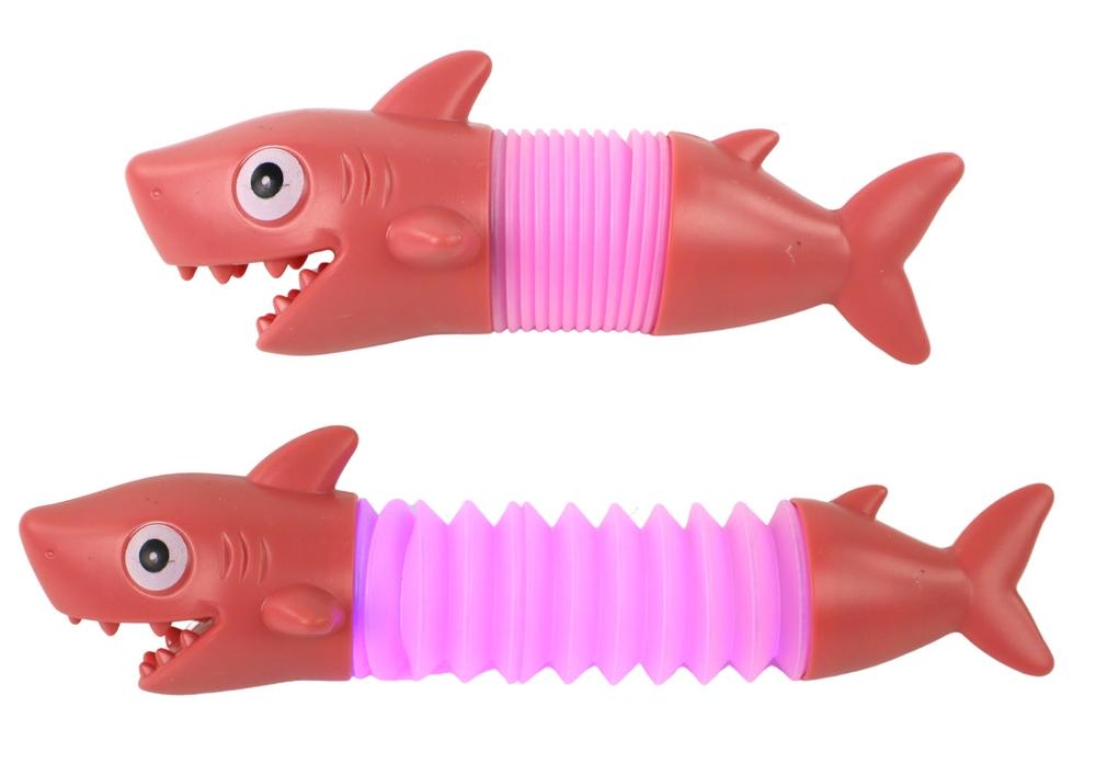 Glowing Stretchy Shark: Kreativ, antistress Pop Tube Toy