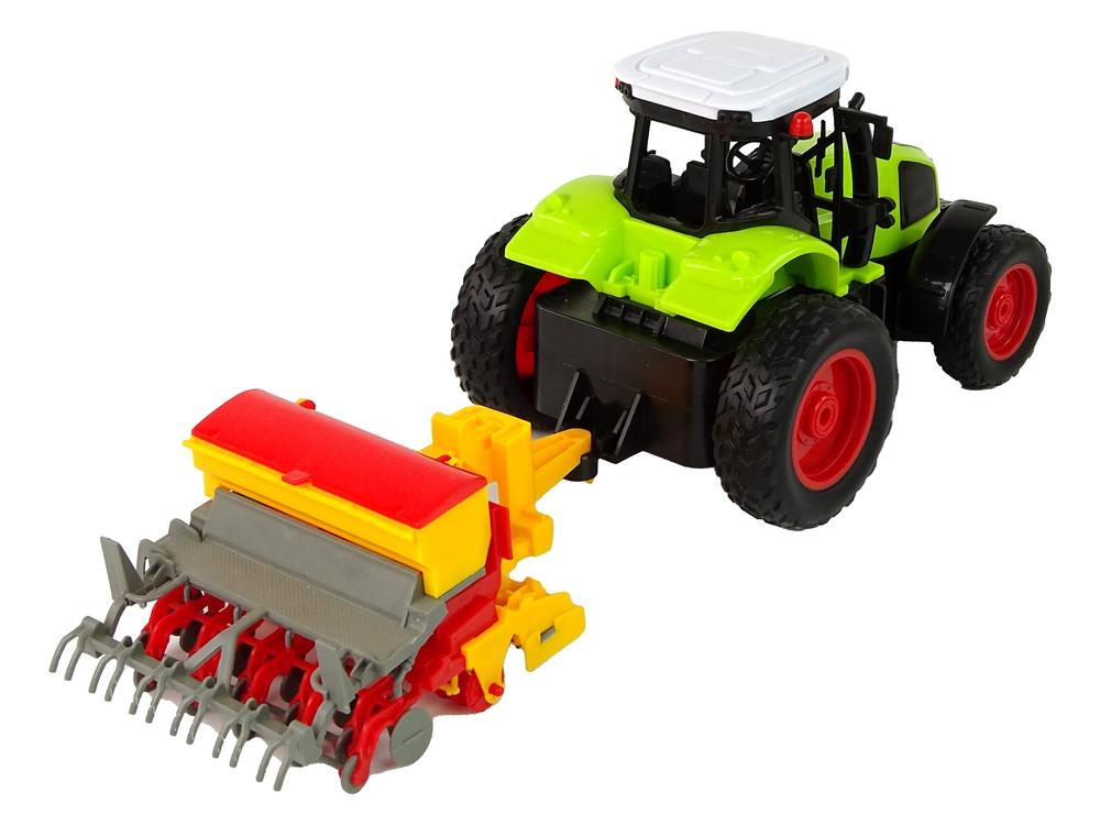 Grøn R/C traktor med ballepresser 1:16 - Realistisk gårdsjov!