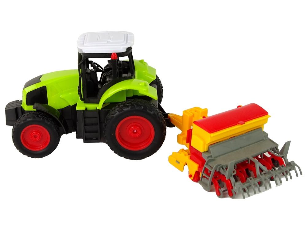 Grøn R/C traktor med ballepresser 1:16 - Realistisk gårdsjov!