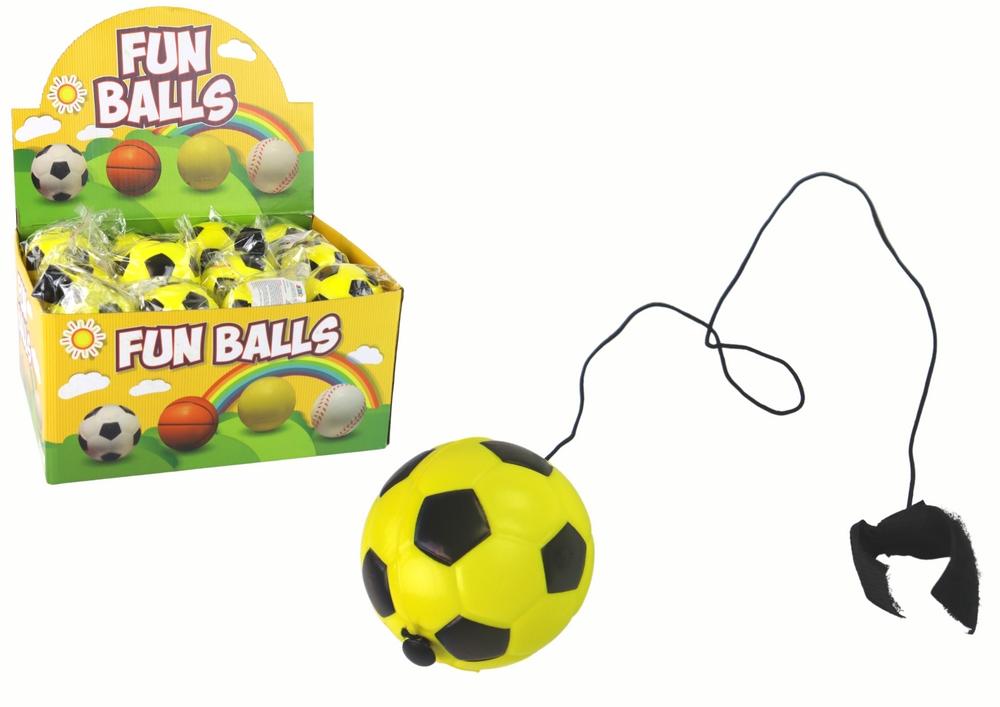 Gul PU-fotboll med Jojo Eraser, 6 cm - Utomhuskul!