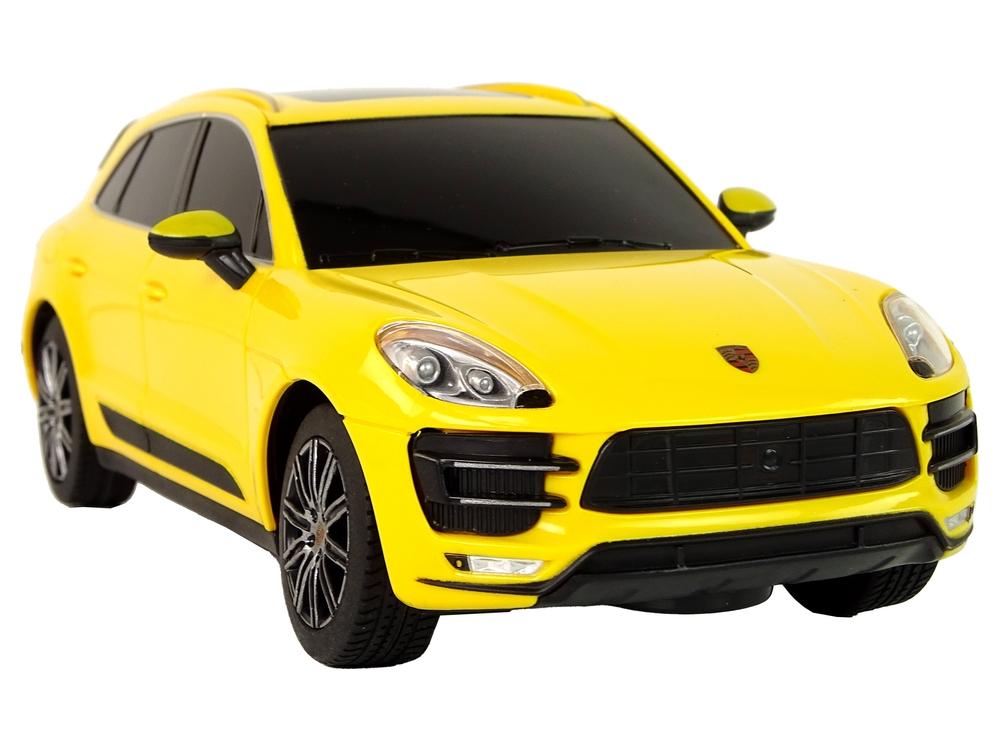 Gul Porsche Macan Turbo R/C Bil 1:24 - Holdbar