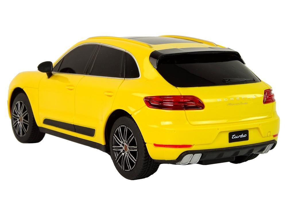 Gul Porsche Macan Turbo R/C Bil 1:24 - Holdbar