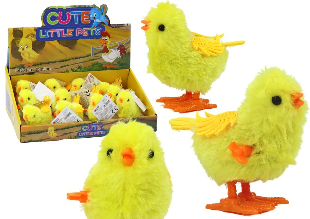 Gul Wind-Up Jumping Chicken Toy - Sjovt og dekorativt