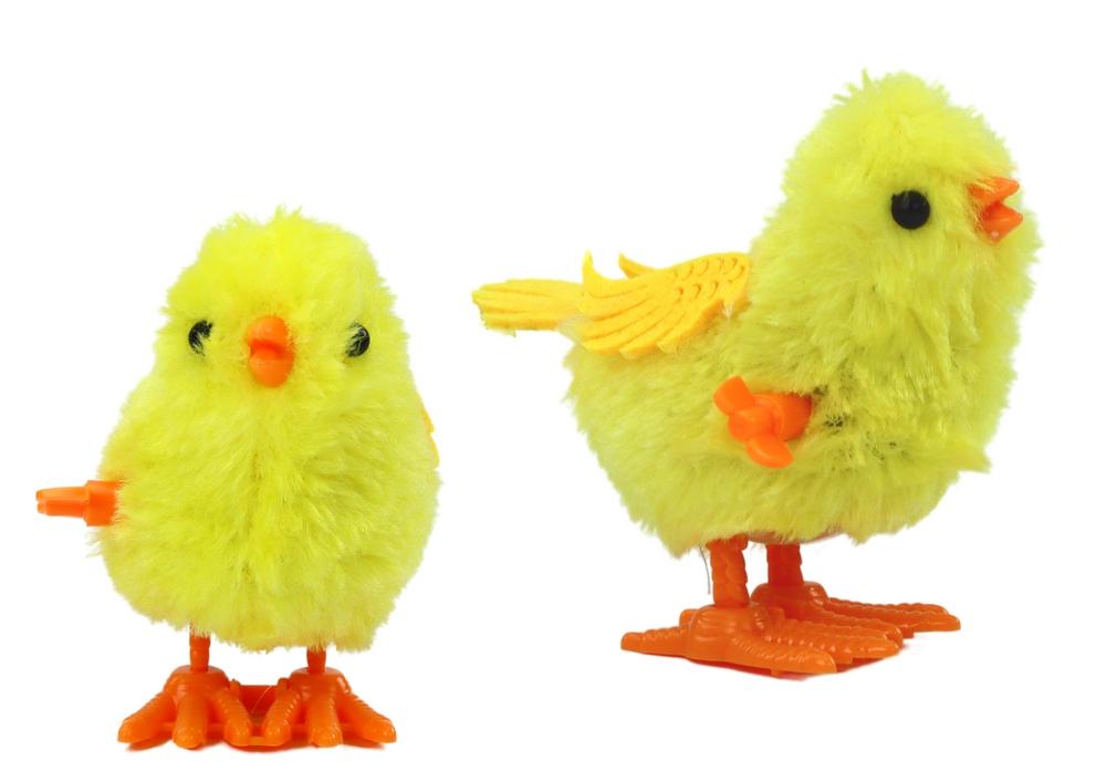 Gul Wind-Up Jumping Chicken Toy - Sjovt og dekorativt