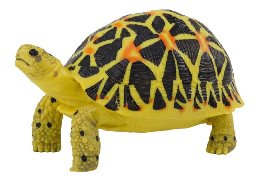 Gul og sort realistisk skildpaddefigur