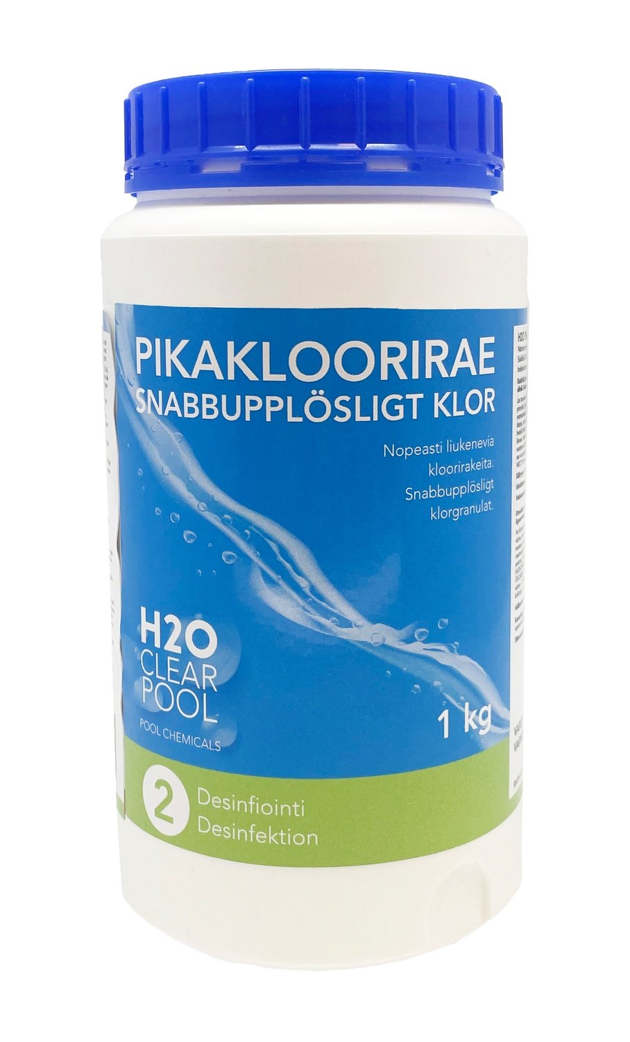 H2O hurtigoppløsende klor 1 kg