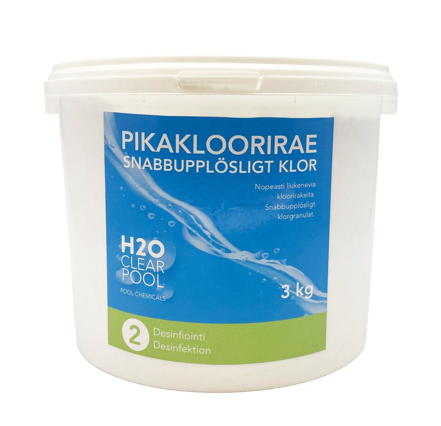 H2O hurtigoppløsende klor 3 kg