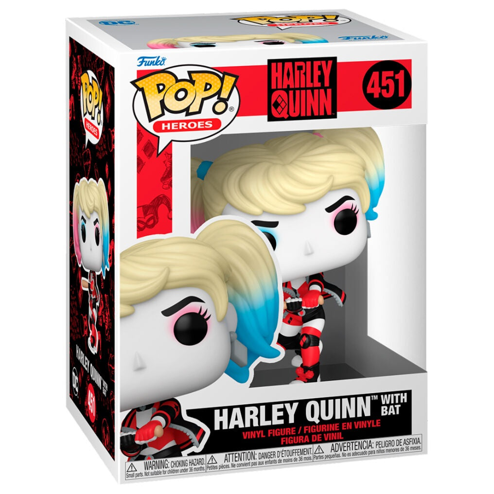 Harley Quinn Popfigur med Bat - DC Comics Collectible