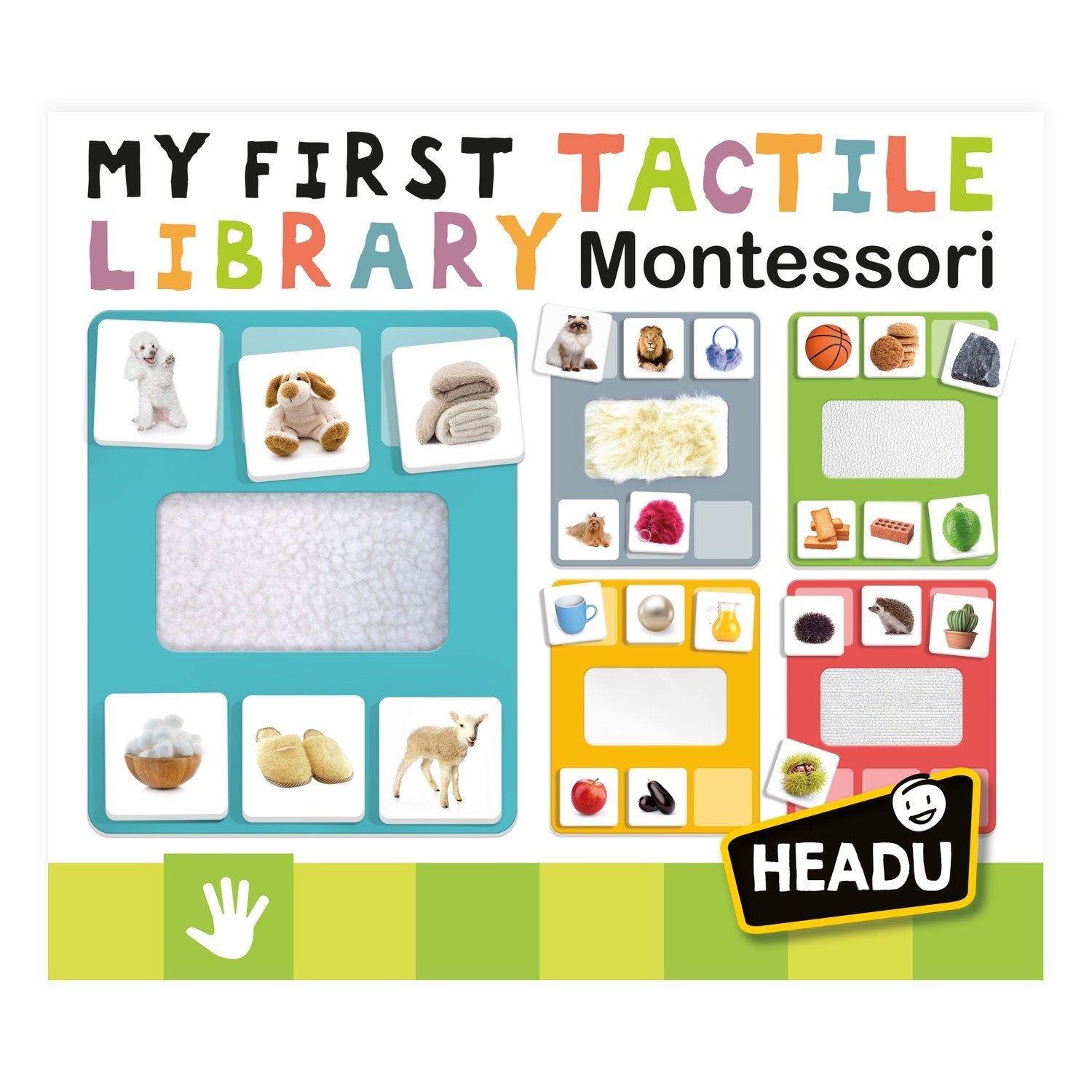 Headu Montessori Mitt første pedagogiske spill for taktile bibliotek