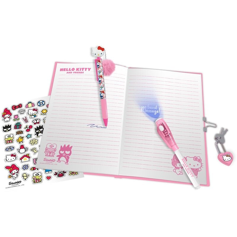 Hello Kitty Dagbok med Magic Pen och Topper Pen Set