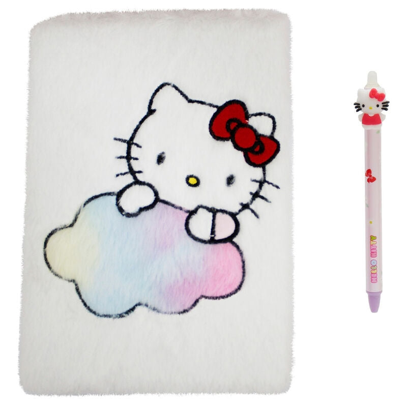 Hello Kitty Plush Notebook och Pen Set för barn