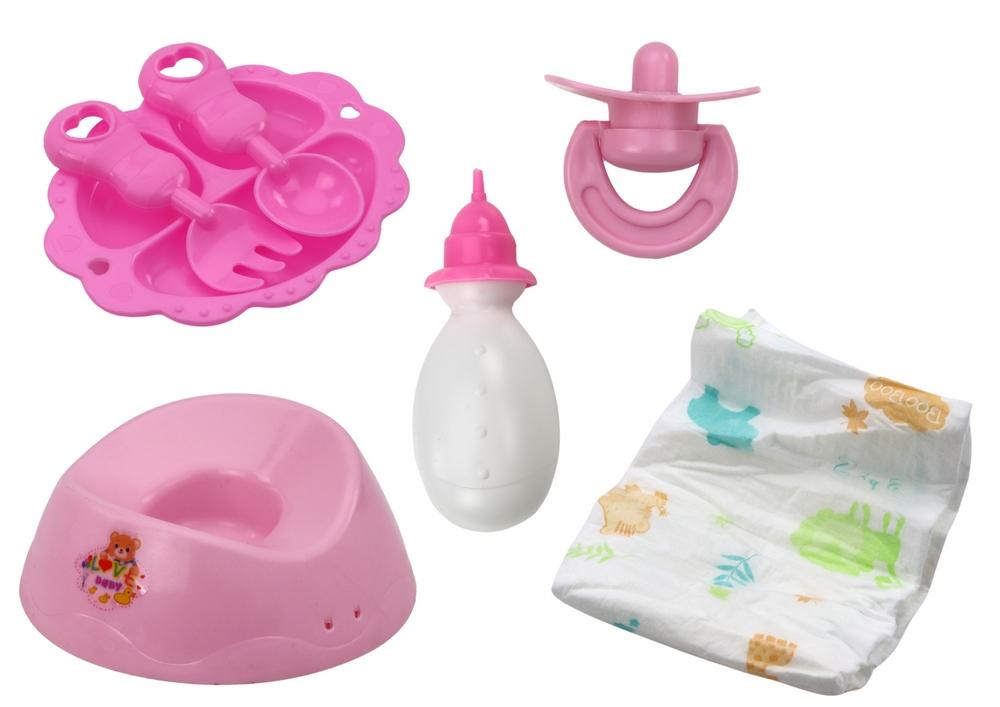 Interactive Peeing Baby Doll Set med bodysuit och tillbehör