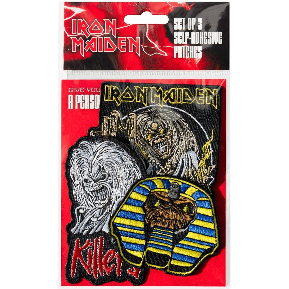 Iron Maiden 3-delad uppsättning plåster för jackor och väskor