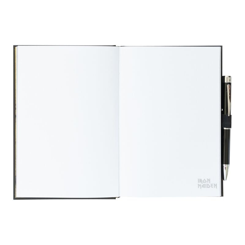 Iron Maiden A5 Notebook med projektorpenna, premiumkvalitet