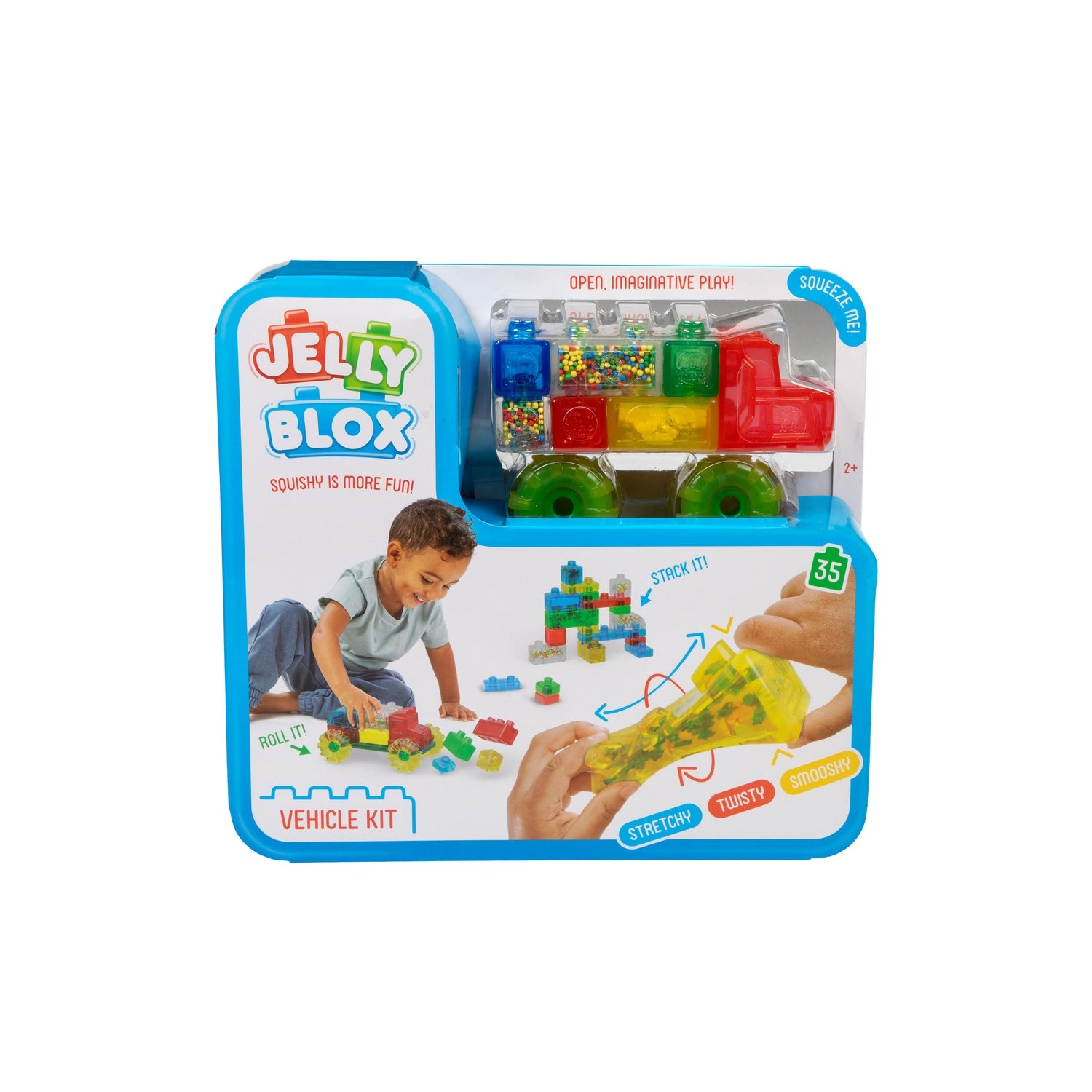 Jelly Blox lastbilssats, 35 mjuka sensoriska bitar