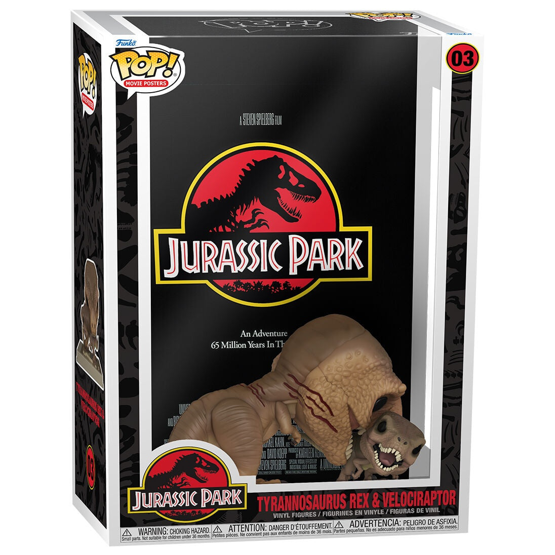 Jurassic Park filmaffisch, Tyrannosaurus Rex & Velociraptor