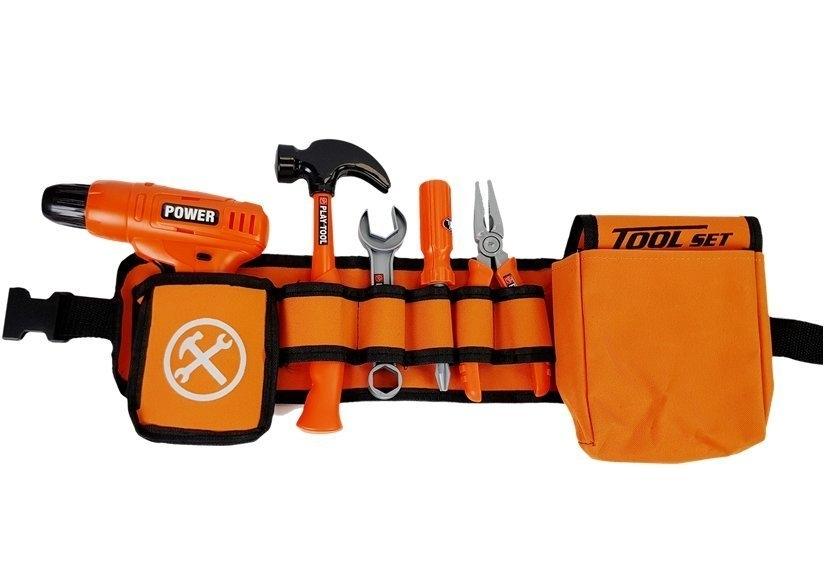 Kids Handyman Tool Set: Bälte, borr, skruvmejsel, tång, hammare