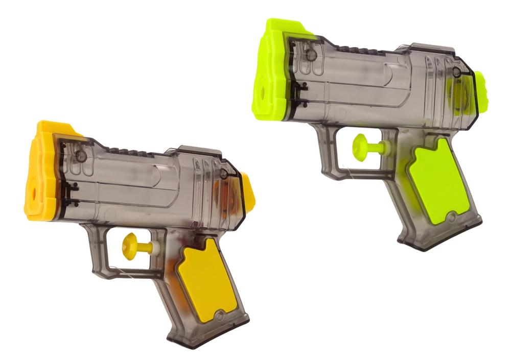 Kompakt transparent vattenpistol - gul & orange kul