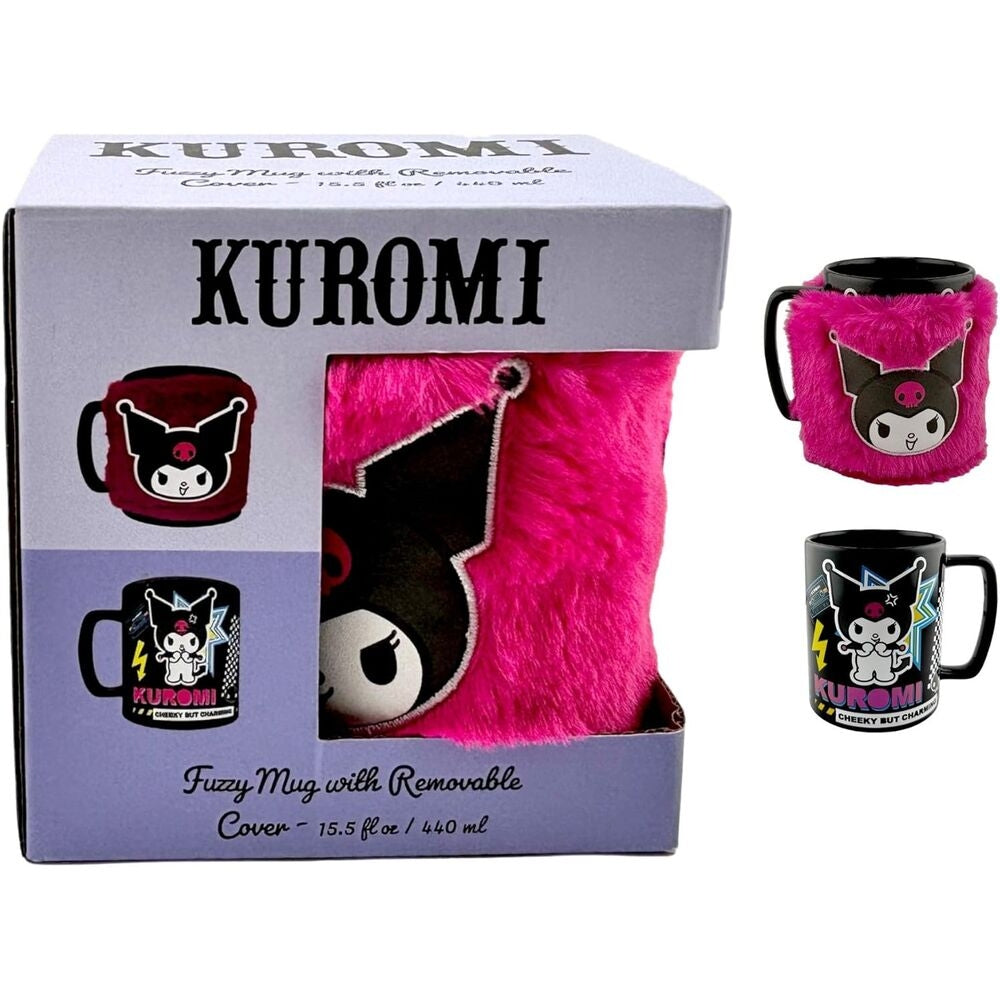 Kuromi Mugg med Teddy Bear Cover, 440ml Kapacitet