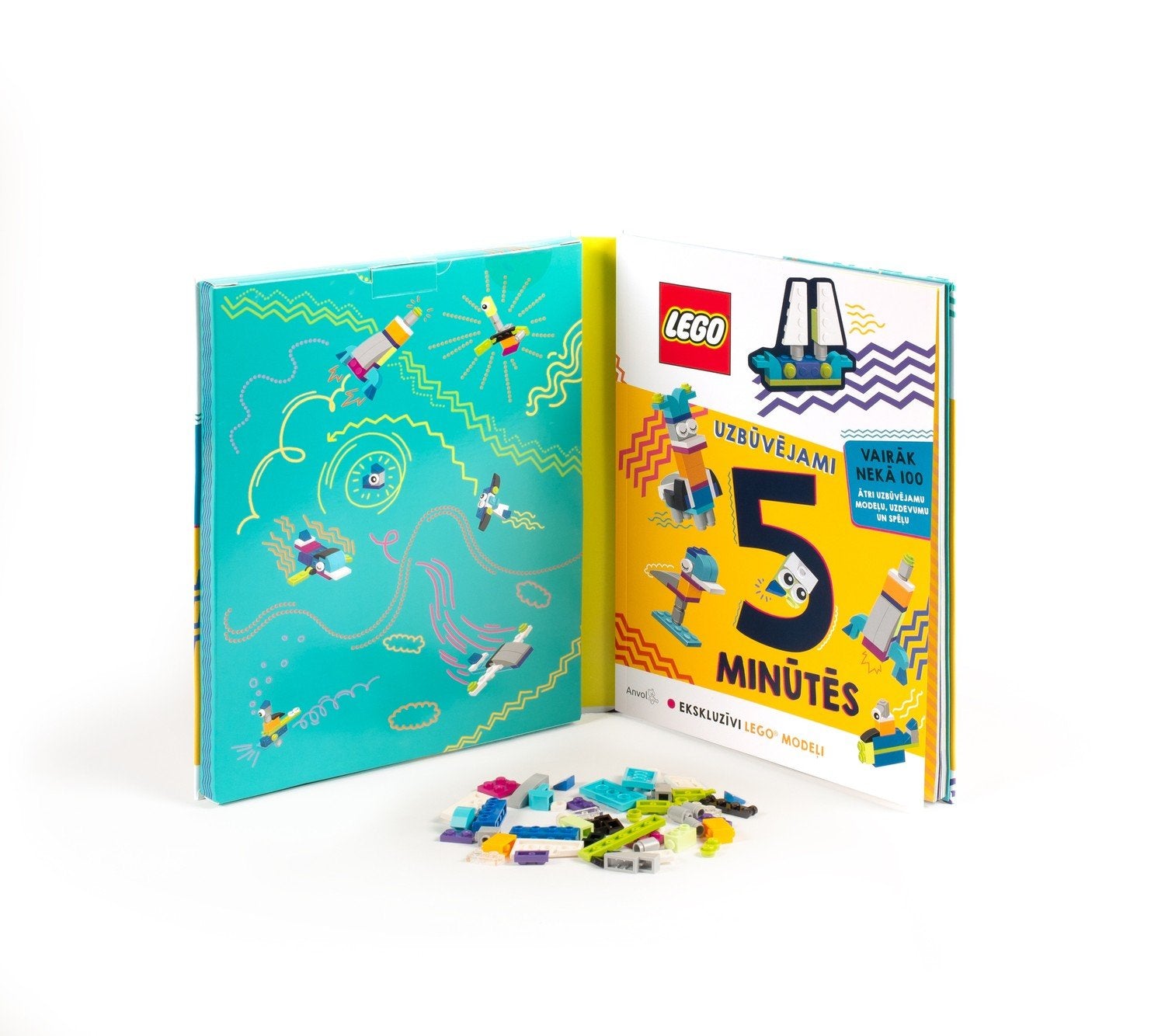 Lego Iconic Activity Book "5-Minute Builds" - latvisk