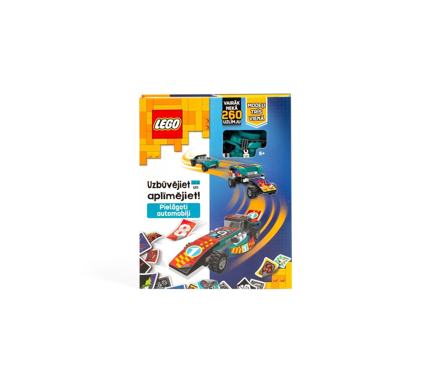 Lego Iconic Activity Book "Build And Stick: Custom Cars" - lettisk