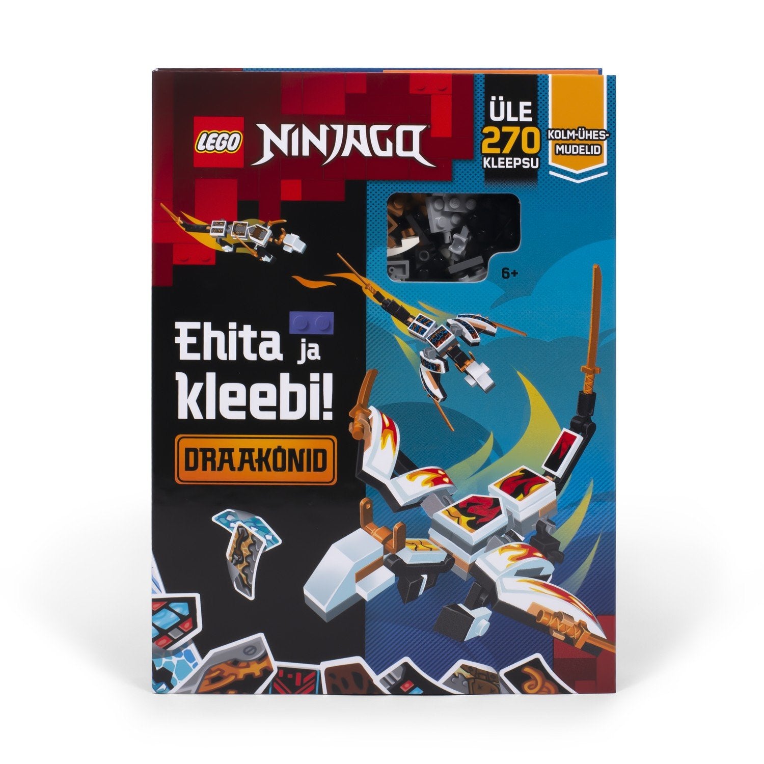 Lego Ninjago aktivitetsbog "Build And Stick: Dragons" (på estisk sprog.)