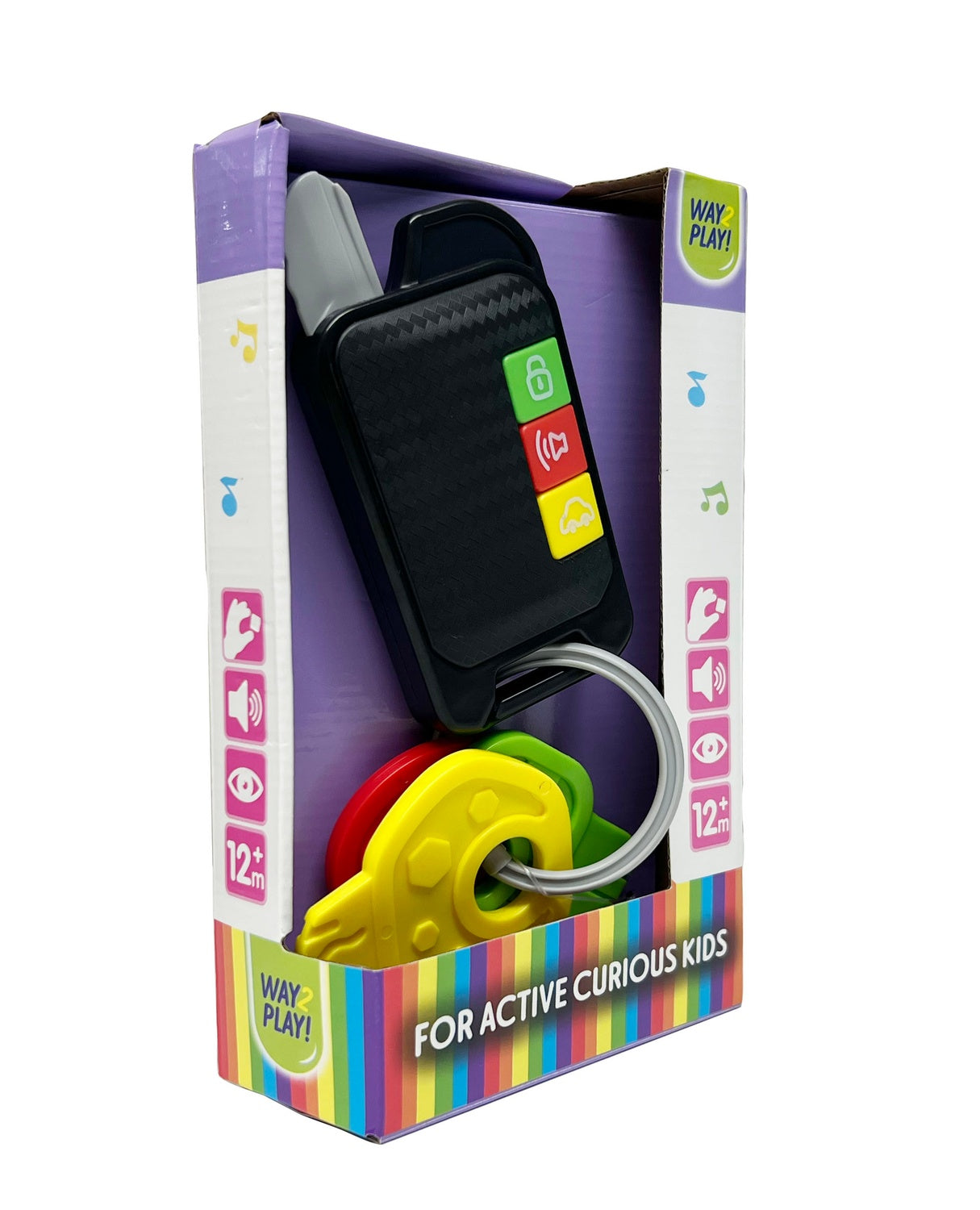 Leksaksbilnycklar med ljudeffekter, 3 nycklar ingår