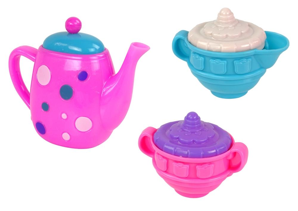 Purple Tea Party Sett: kopper, tallerkener, bestikk og skåler for barn