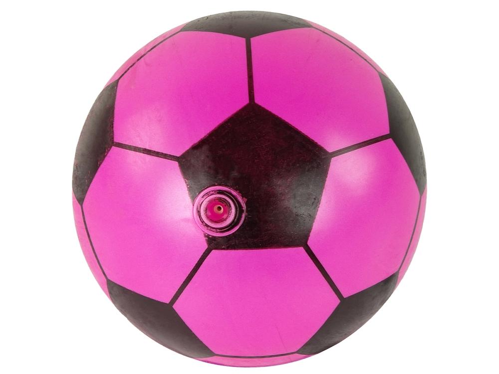 Lyserosa gummifotball - 23 cm, myk og trygg for barn