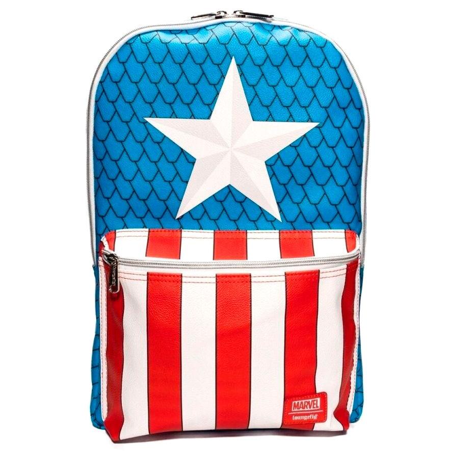 Loungefly Marvel Captain America ryggsäck med nål 45cm