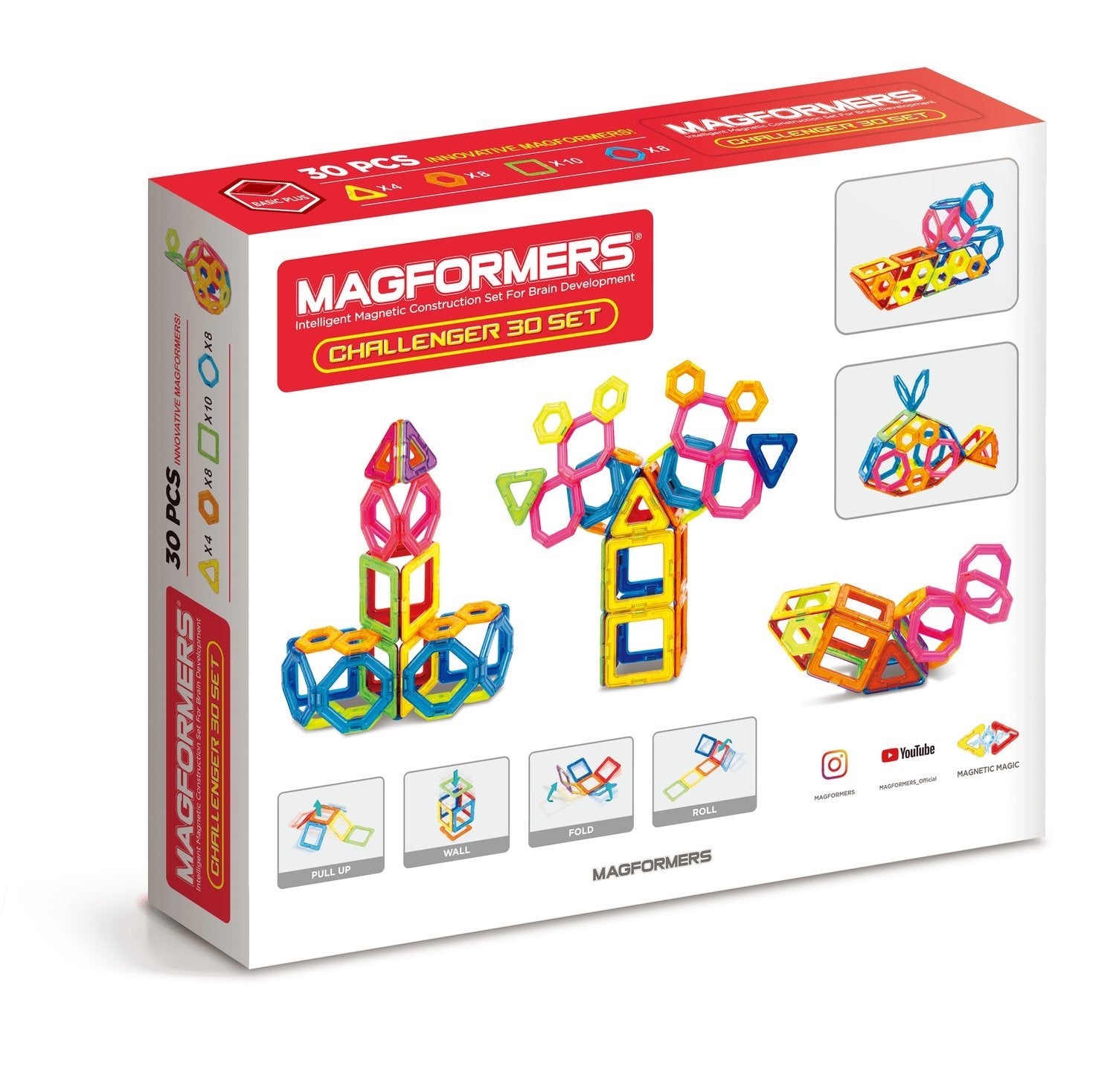 Magformers Magnet Constructor Set Challenger, 30 st