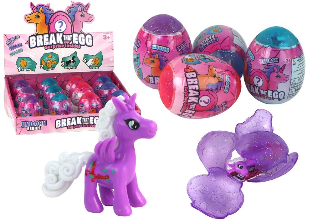 Magic Cracking Unicorn Egg - 4 farger, 6 cm moro!