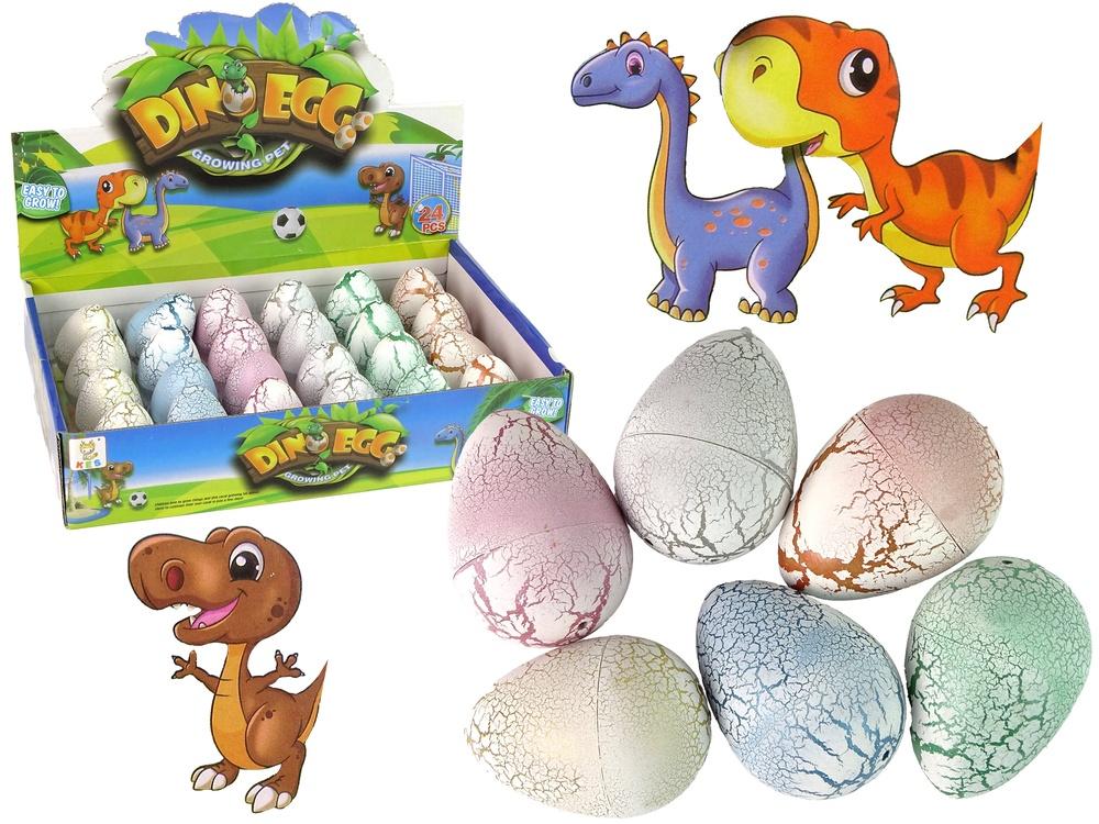 Magic Dinosaur Egg Hatching Toy - Pedagogisk moro 6 cm Hvit