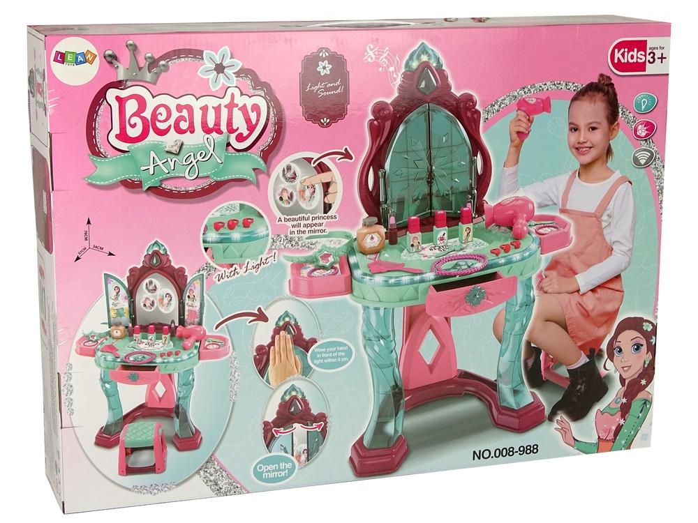 Magical Light-Up Beauty Set med spegel, ljud och smycken