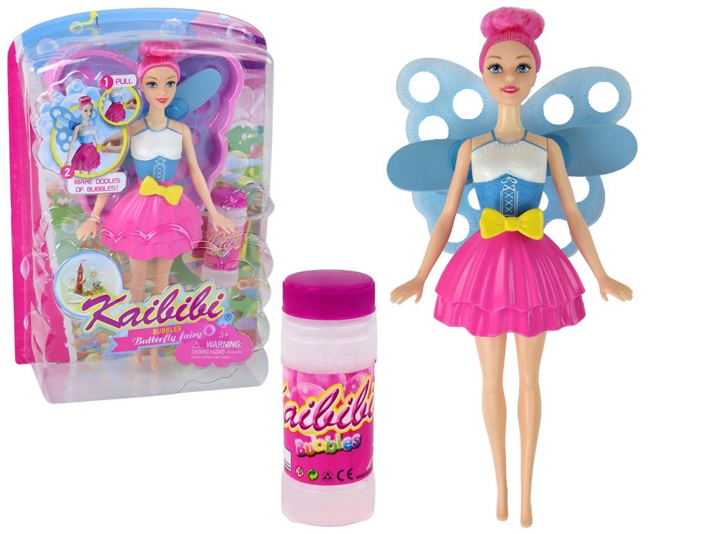 Magisk Fairy Doll med Bubble Wings - Rosa & Blå Kul!