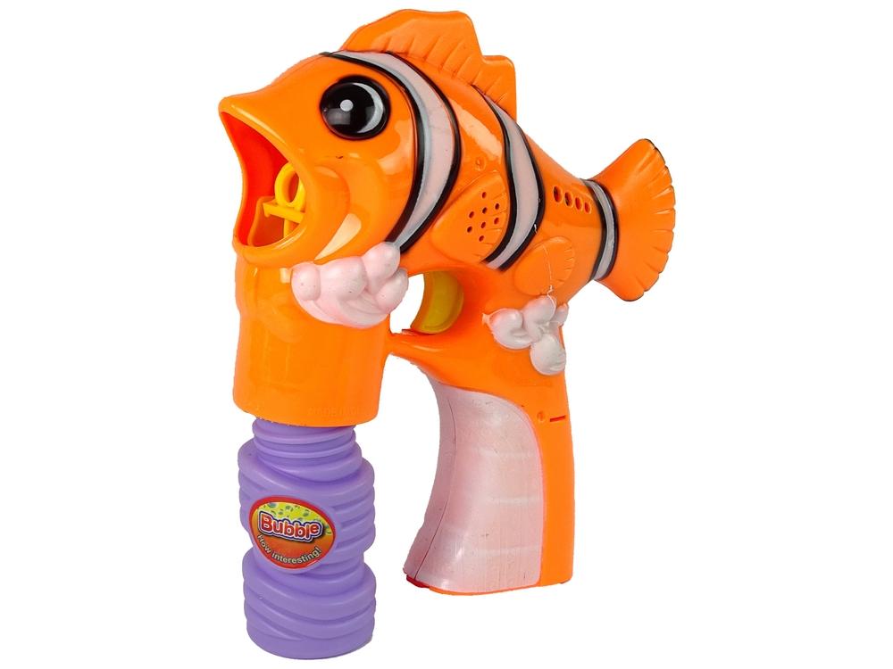 Magisk Orange Fish Bubble Gun – Sjovt med lys og bobler!