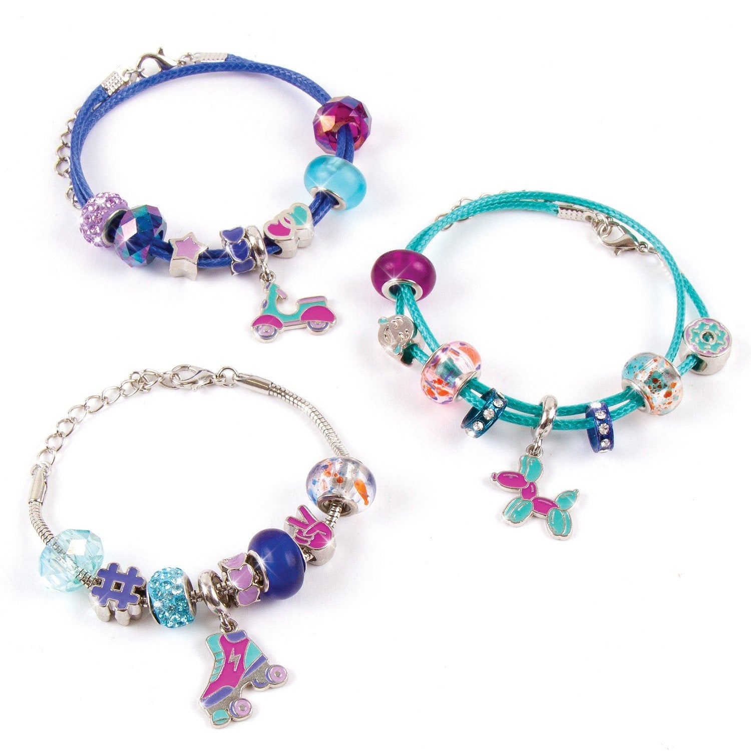 Make It Real Diy Halo Charms Armband Set "True Blue"