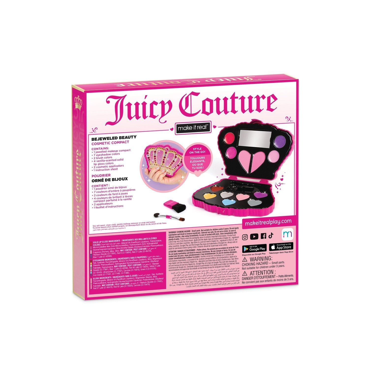 Make It Real Juicy Couture Bejeweled Beauty Cosmetic Compact