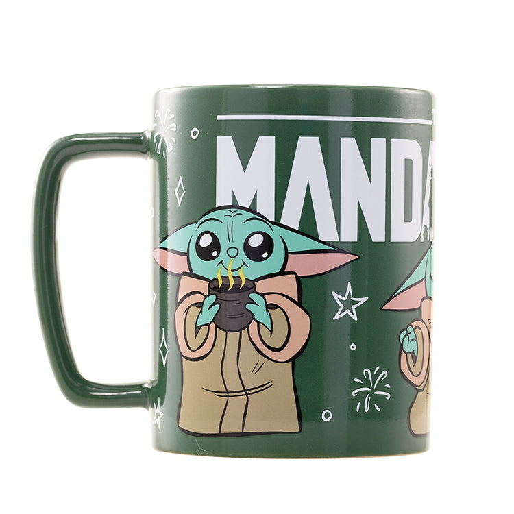 Mandalorian Grogu-mugg 440ml med nallebjörnsöverdrag