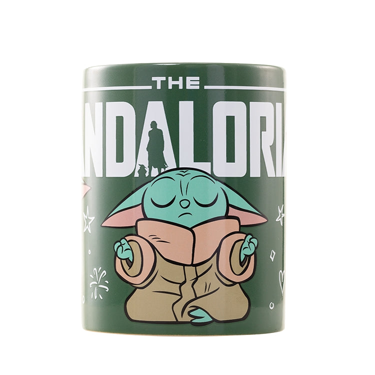 Mandalorian Grogu-mugg 440ml med nallebjörnsöverdrag
