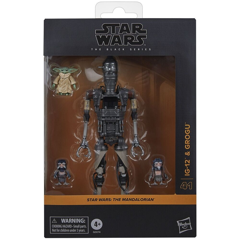 Mandalorian IG-12 & Grogu actionfigurer, 15 cm lång