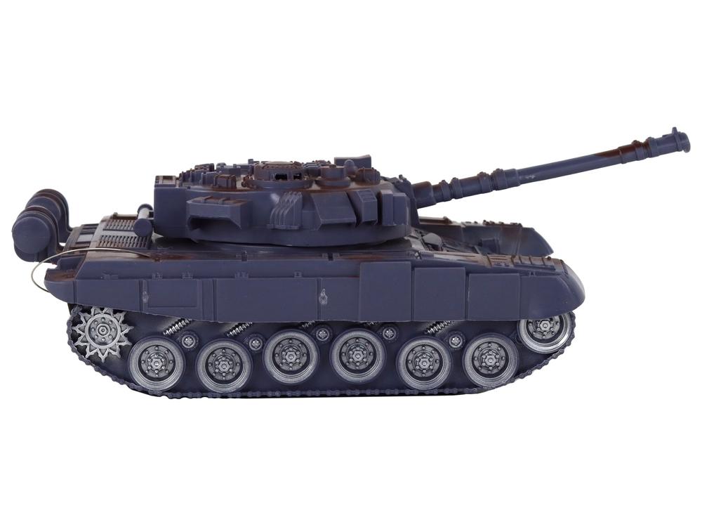 Marineblå R/C Tank 1:18 - Lys, lyde, 27MHz kontrol