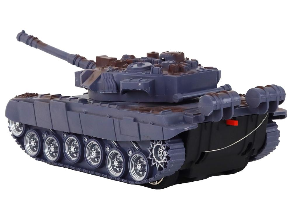 Marineblå R/C Tank 1:18 - Lys, lyde, 27MHz kontrol