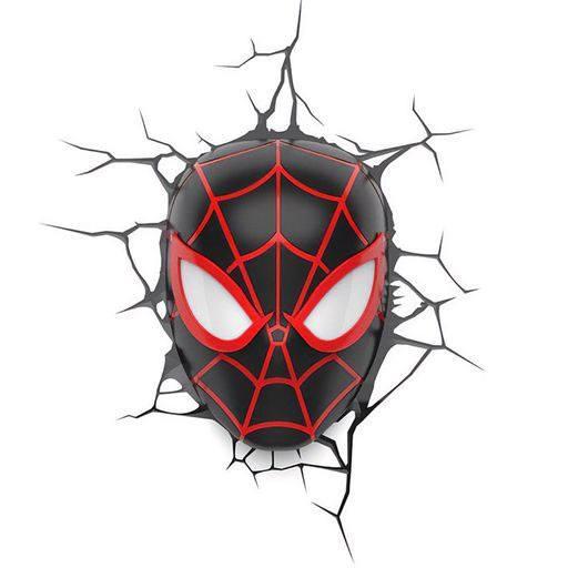 Marvel 3D LED-ljus Spider-Man Miles Morales Face 3D