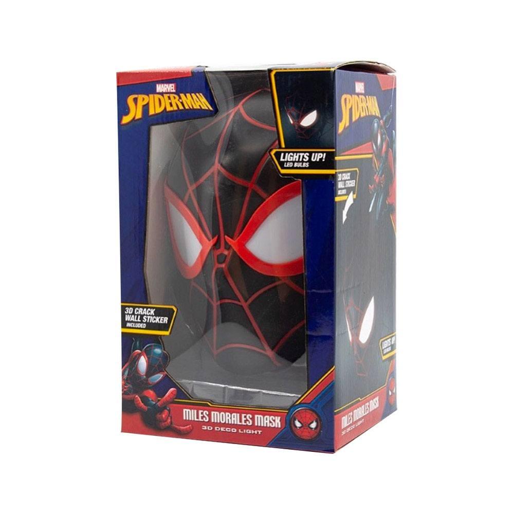 Marvel 3D LED-ljus Spider-Man Miles Morales Face 3D